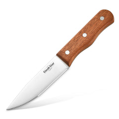 Forest Vintage Wood Large Handle Steak Knife