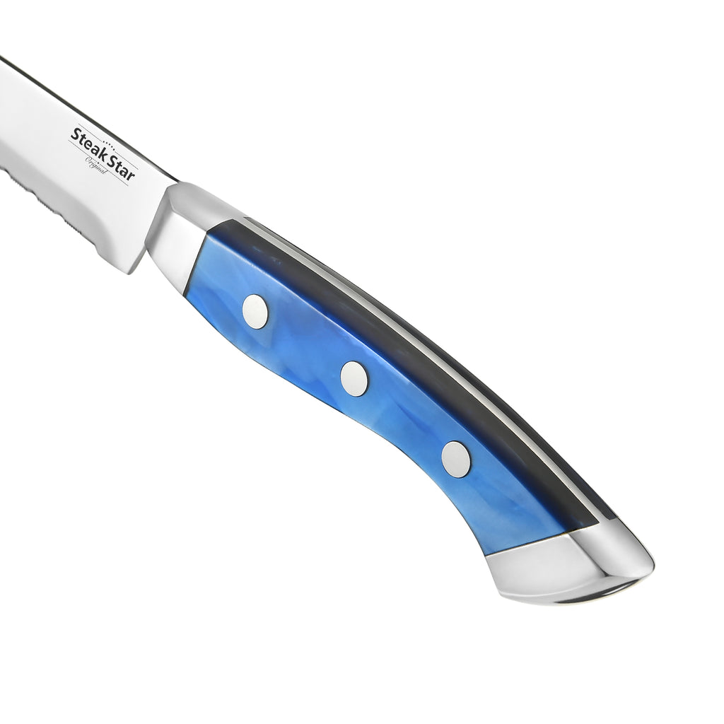 Acrylic and Resin Handle Marbling Steak Collection