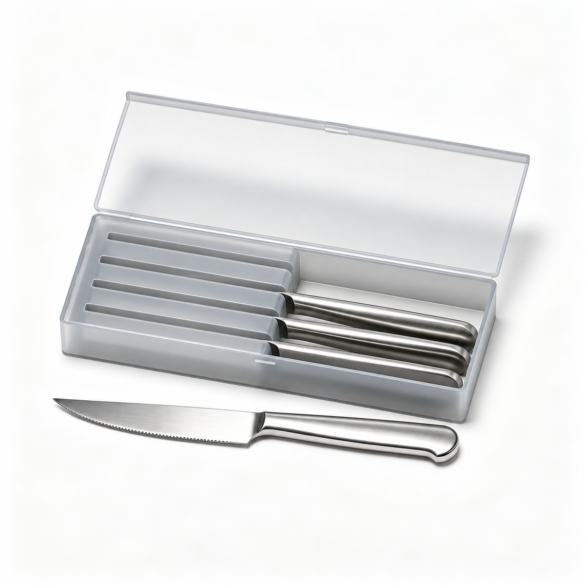 Oslo stainless steel solid handle steak knife heavy weighted - Bistro